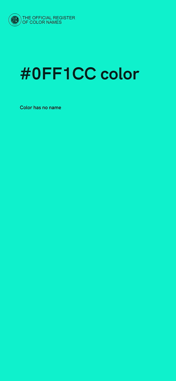 #0FF1CC color image
