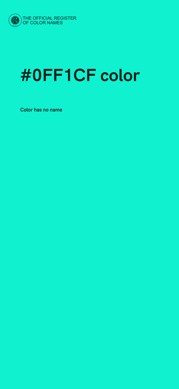 #0FF1CF color image