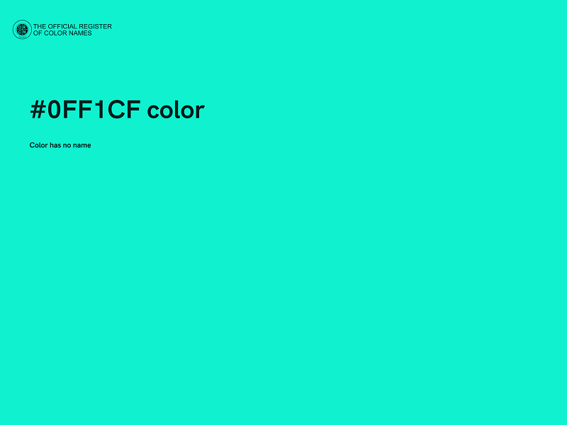 #0FF1CF color image