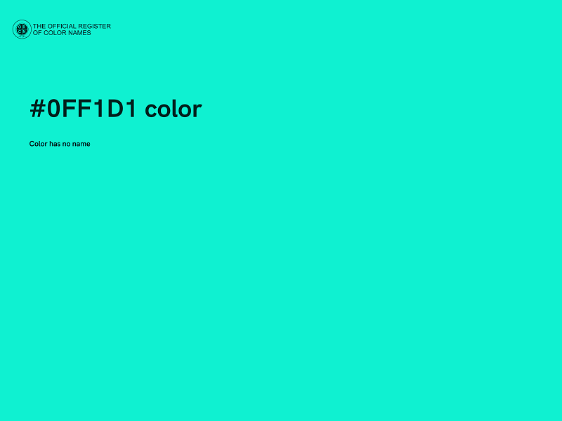 #0FF1D1 color image