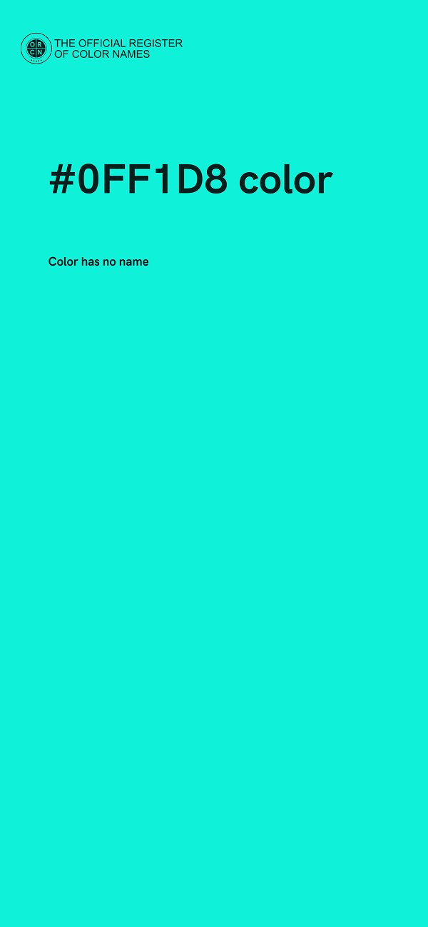 #0FF1D8 color image