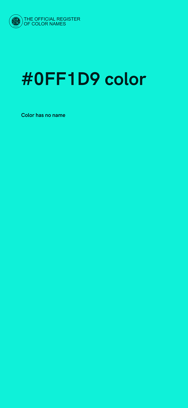 #0FF1D9 color image