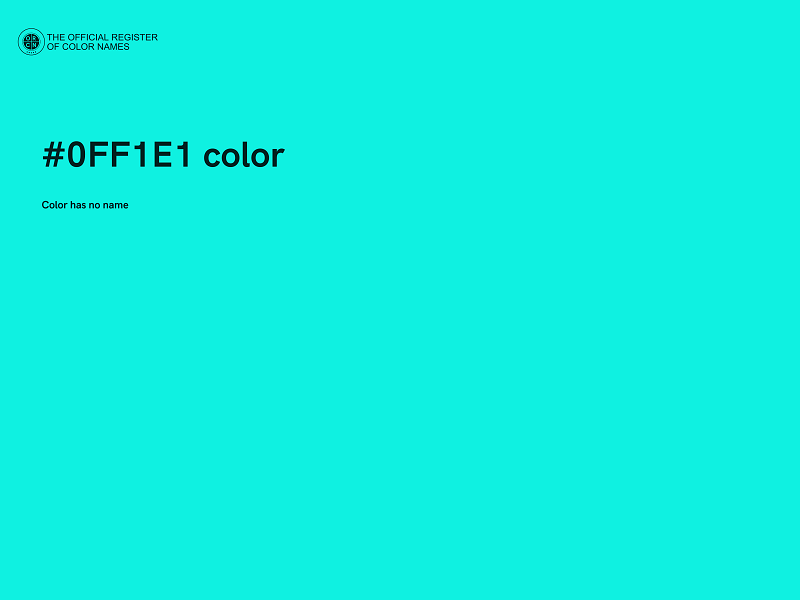 #0FF1E1 color image