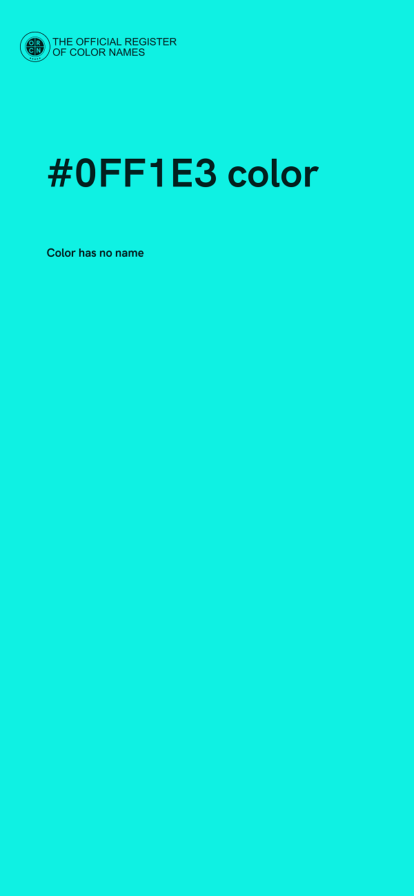 #0FF1E3 color image