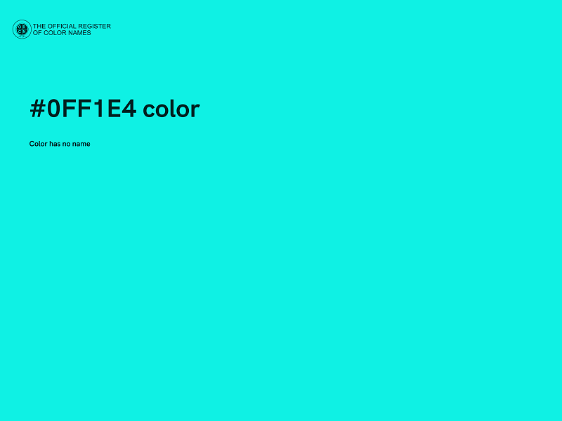#0FF1E4 color image