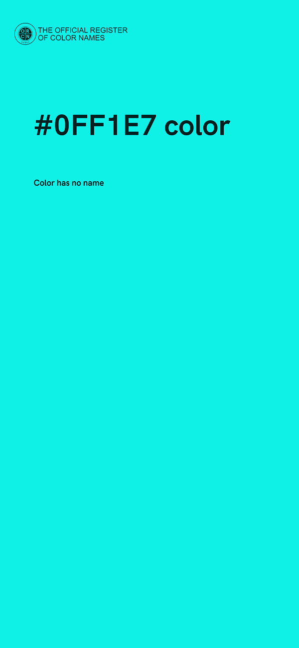 #0FF1E7 color image