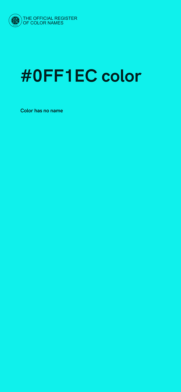 #0FF1EC color image