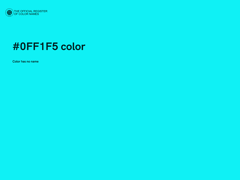#0FF1F5 color image