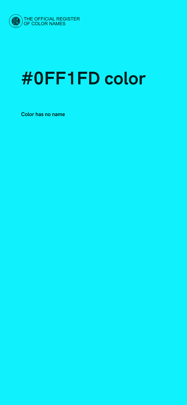 #0FF1FD color image