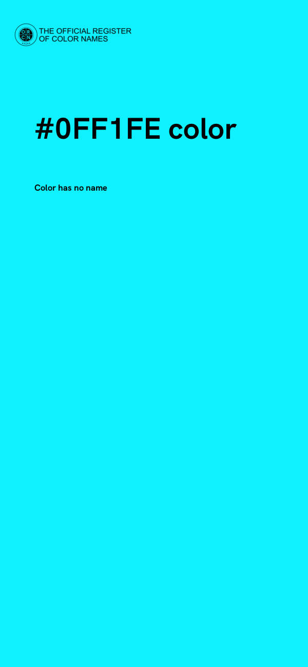 #0FF1FE color image