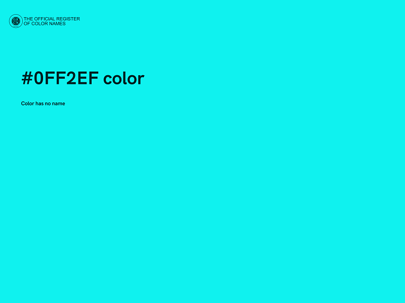 #0FF2EF color image