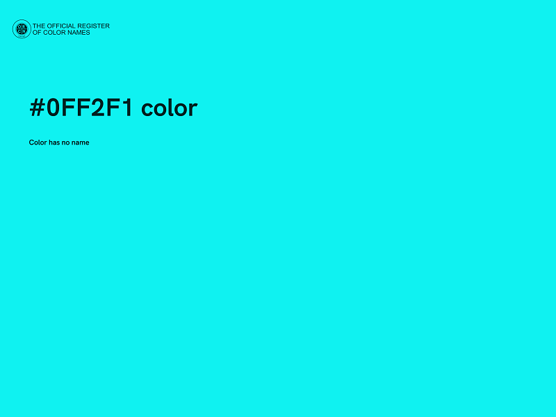 #0FF2F1 color image