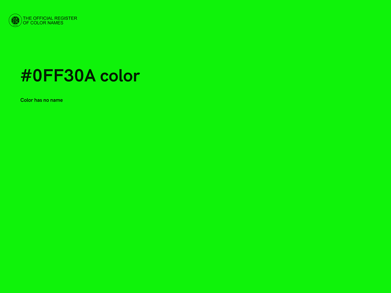 #0FF30A color image