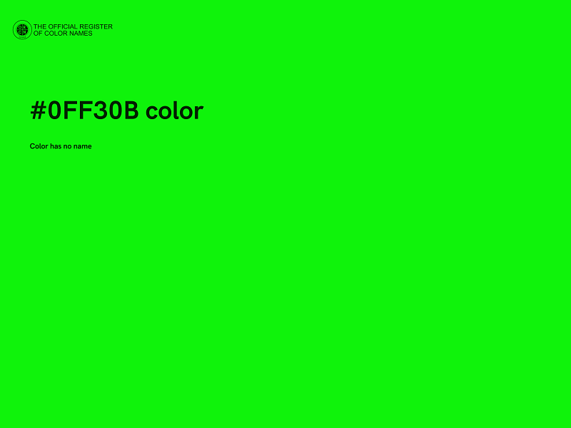 #0FF30B color image