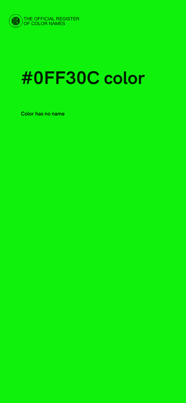 #0FF30C color image