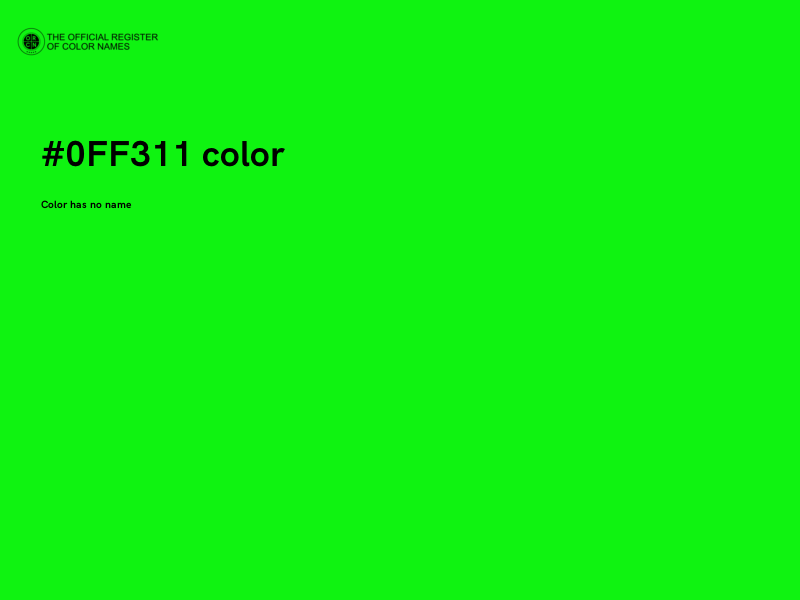 #0FF311 color image