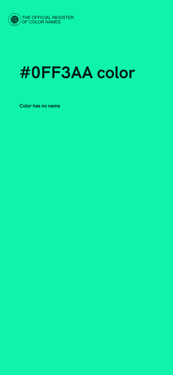 #0FF3AA color image
