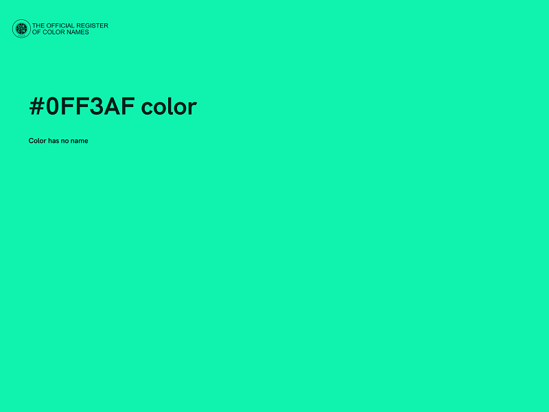 #0FF3AF color image