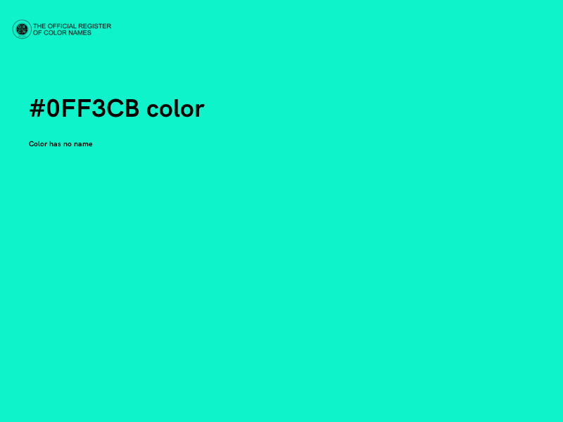 #0FF3CB color image