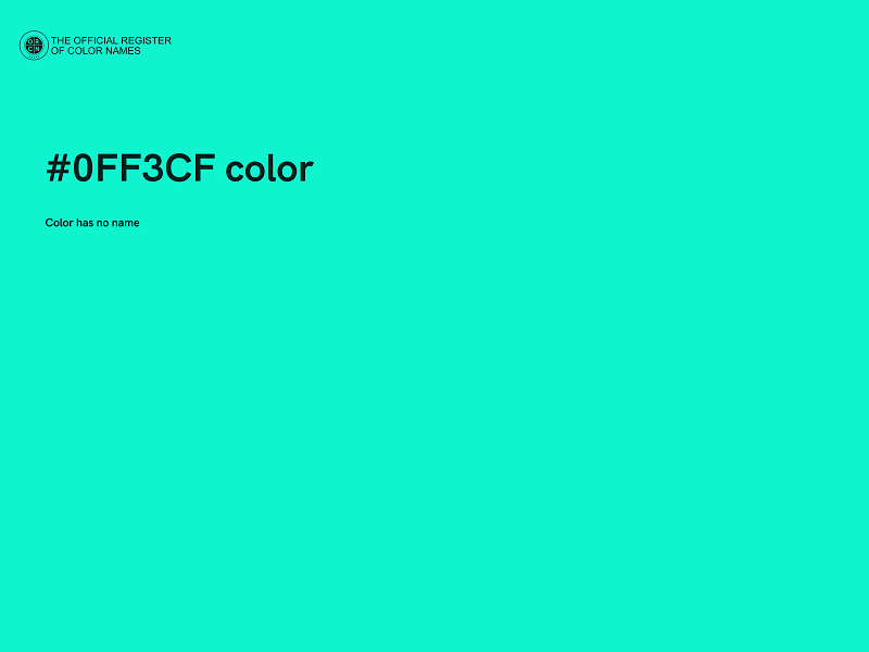 #0FF3CF color image