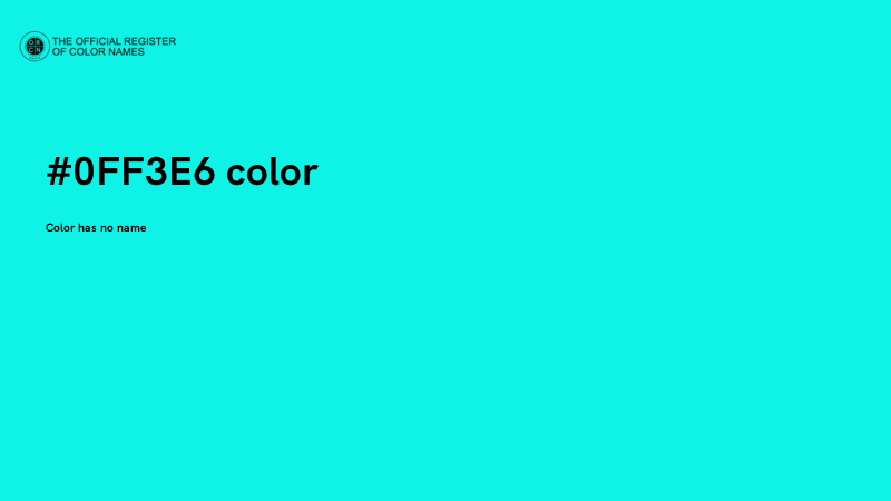 #0FF3E6 color image