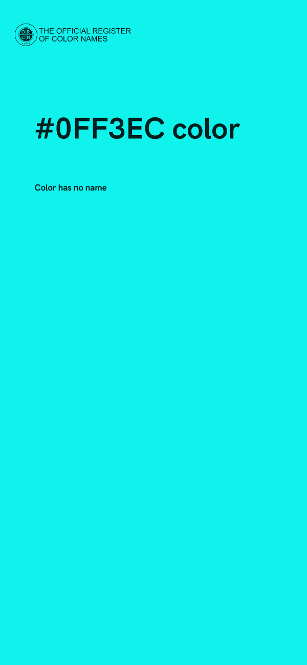 #0FF3EC color image