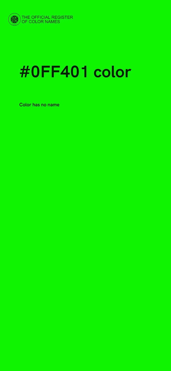 #0FF401 color image