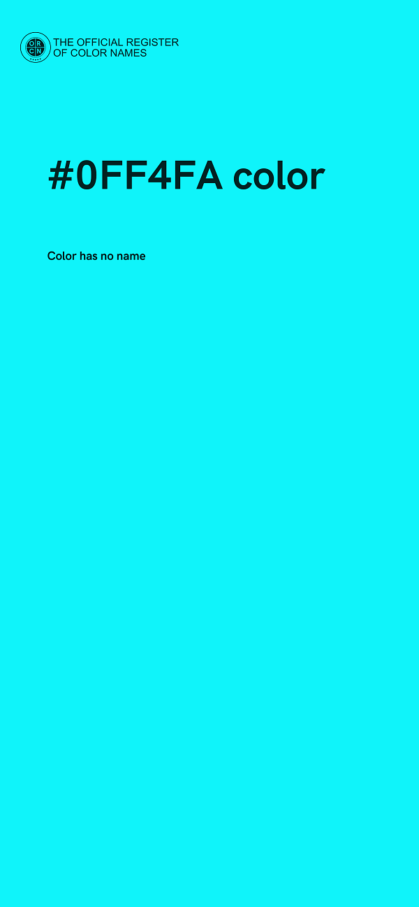 #0FF4FA color image