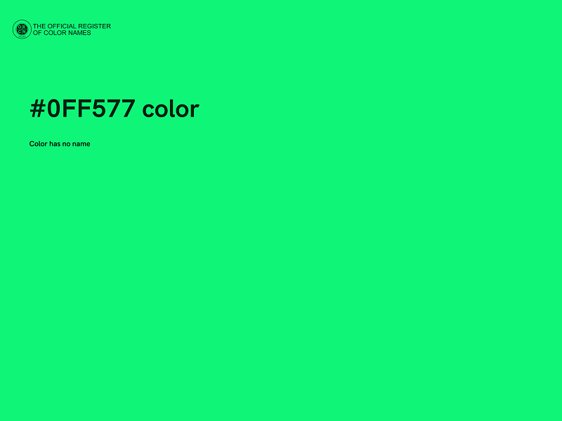 #0FF577 color image