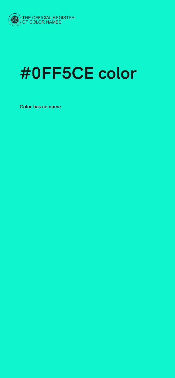 #0FF5CE color image