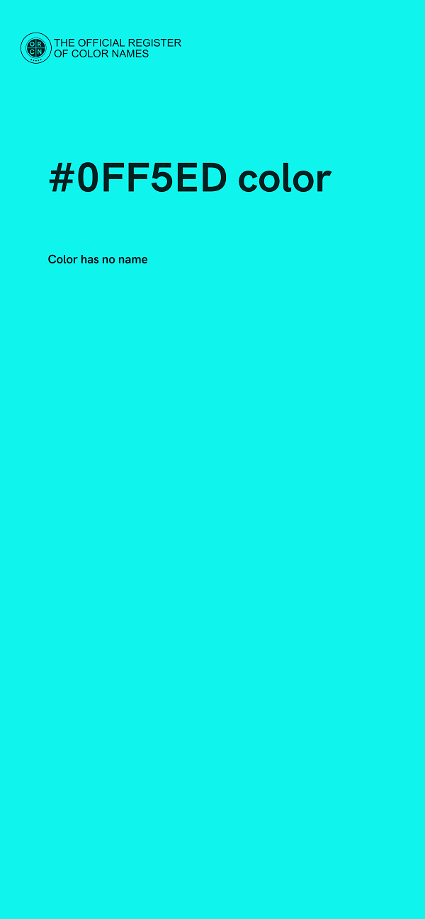 #0FF5ED color image