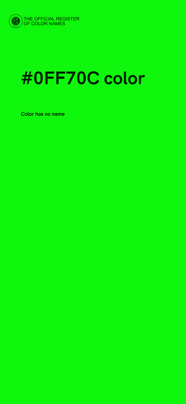 #0FF70C color image