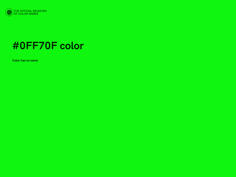 #0FF70F color image
