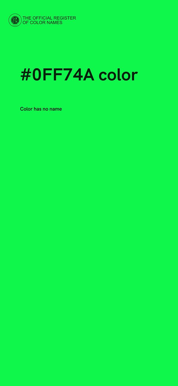 #0FF74A color image