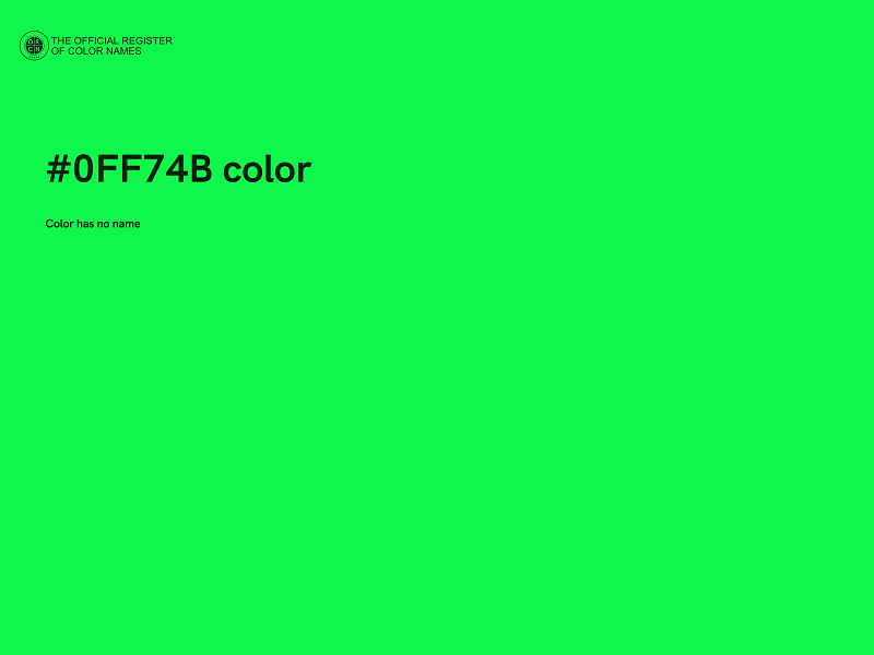 #0FF74B color image