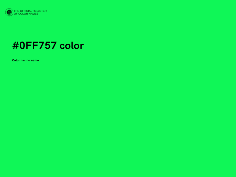 #0FF757 color image