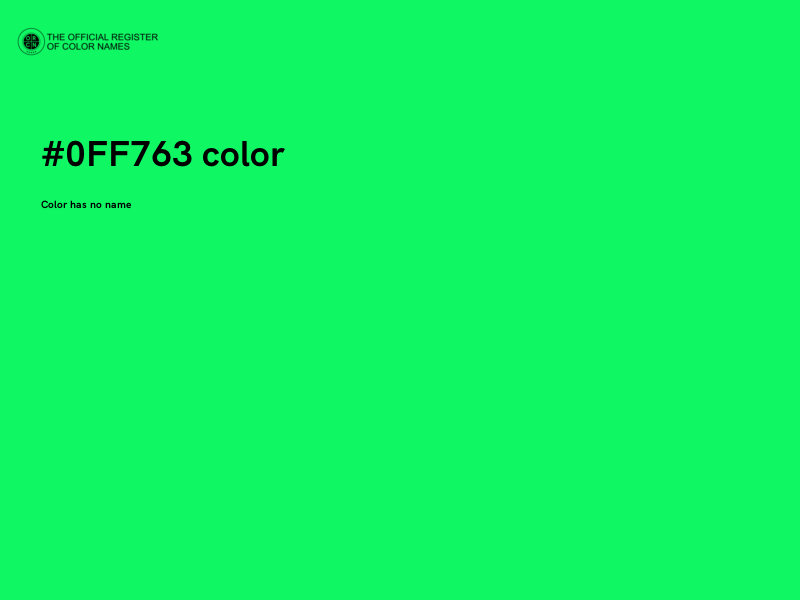 #0FF763 color image