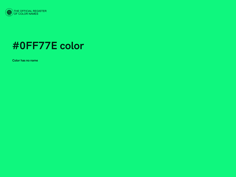 #0FF77E color image