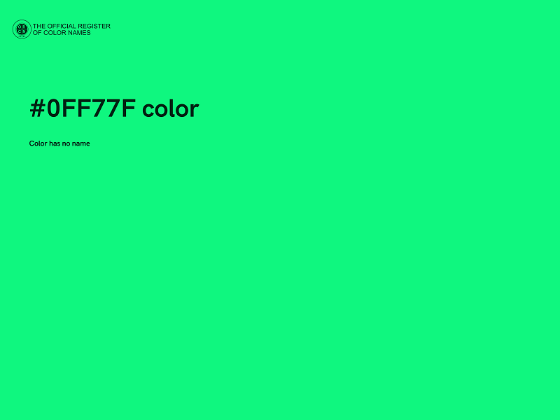 #0FF77F color image
