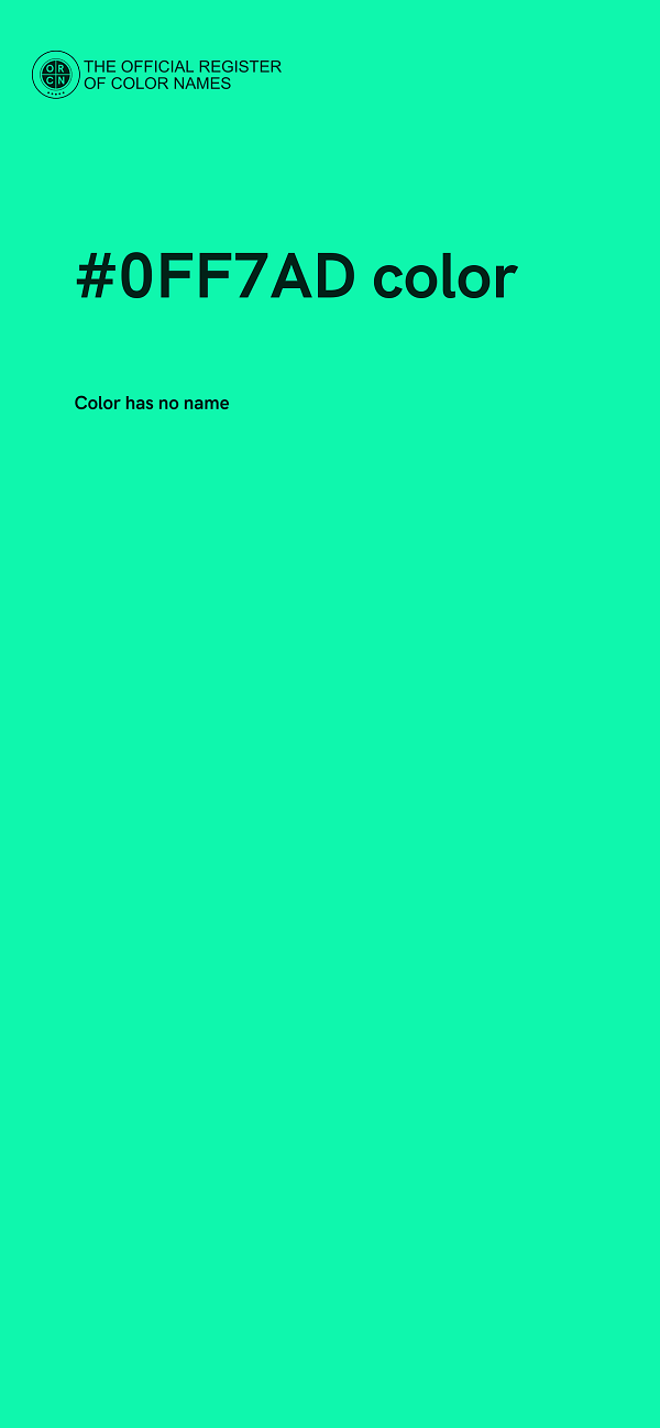 #0FF7AD color image