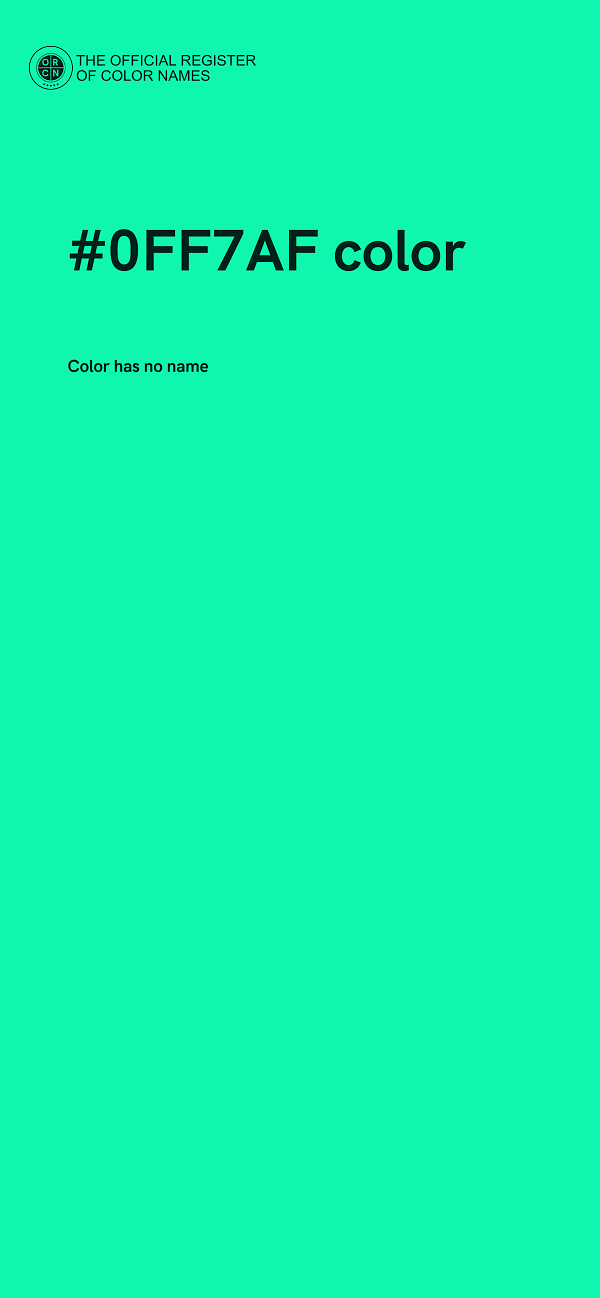 #0FF7AF color image