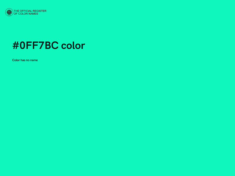 #0FF7BC color image