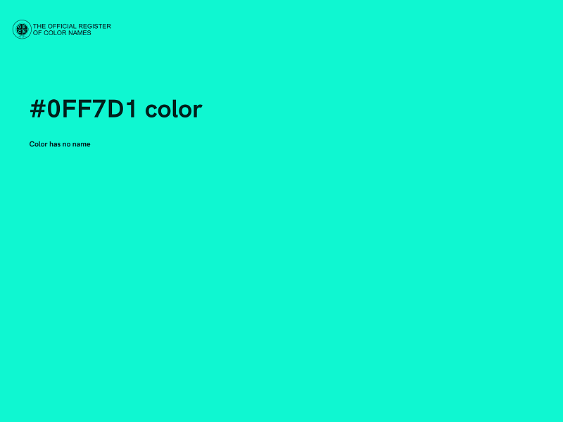#0FF7D1 color image
