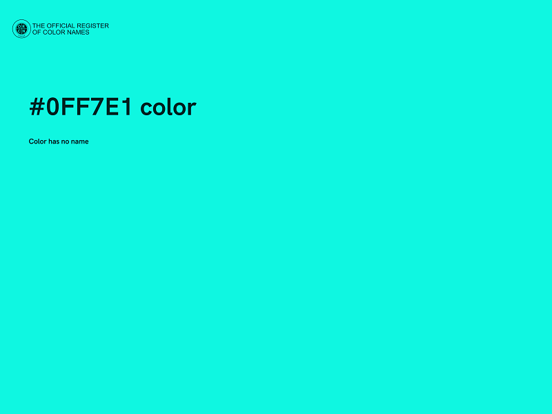 #0FF7E1 color image