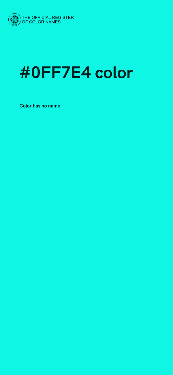 #0FF7E4 color image