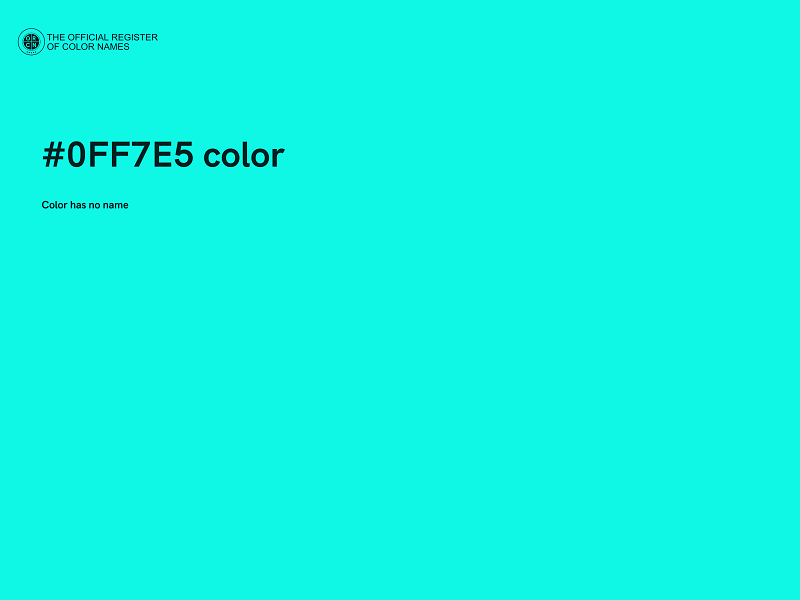 #0FF7E5 color image