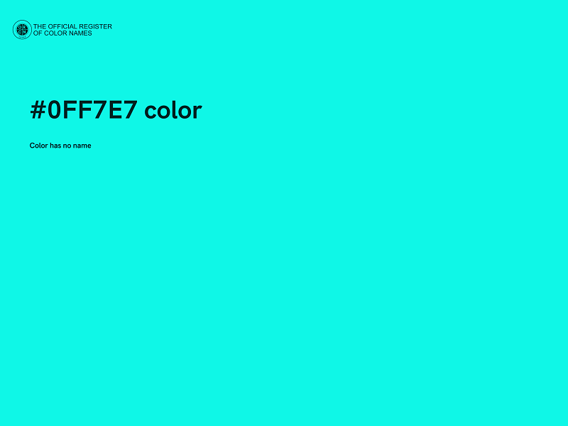#0FF7E7 color image