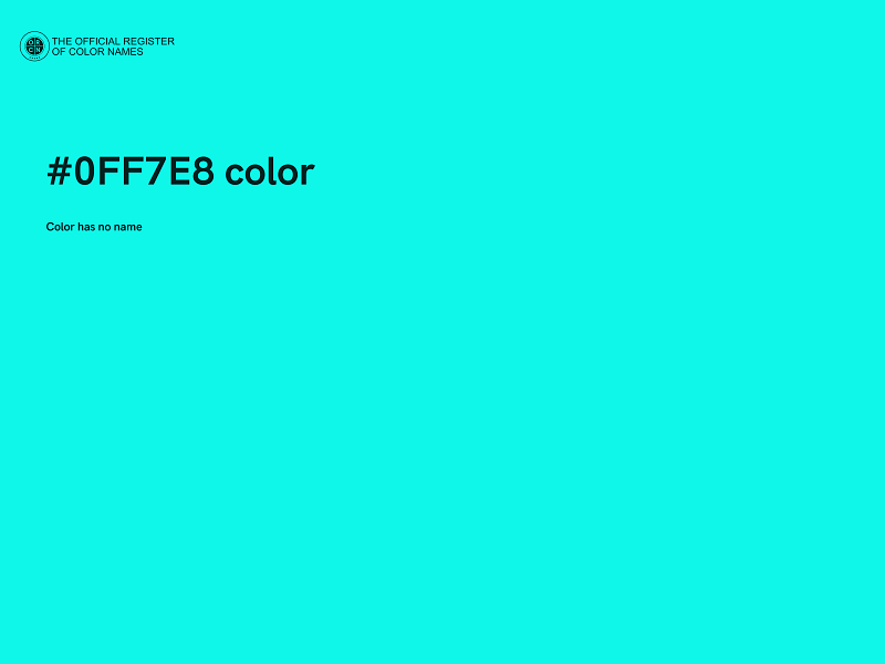 #0FF7E8 color image