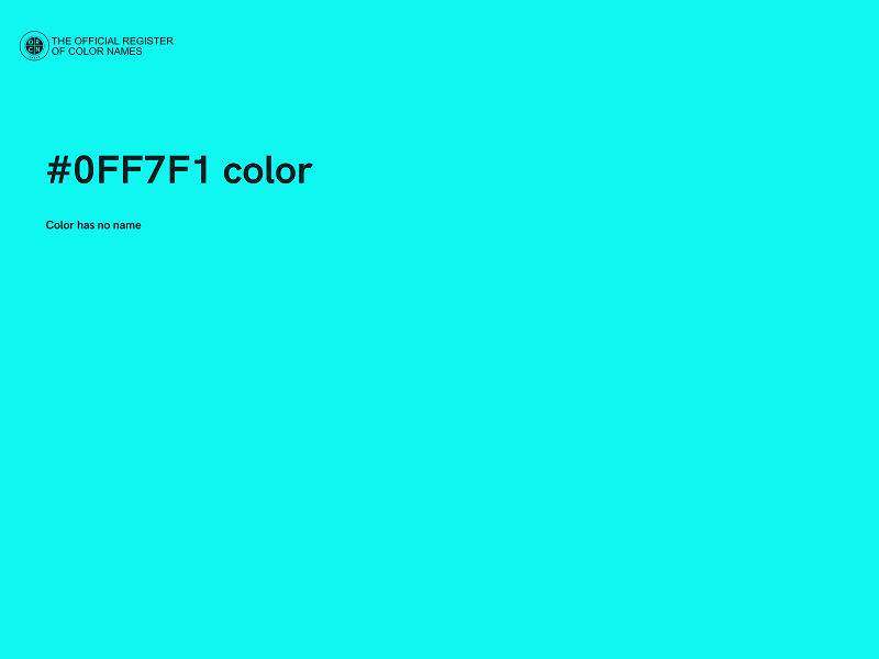 #0FF7F1 color image