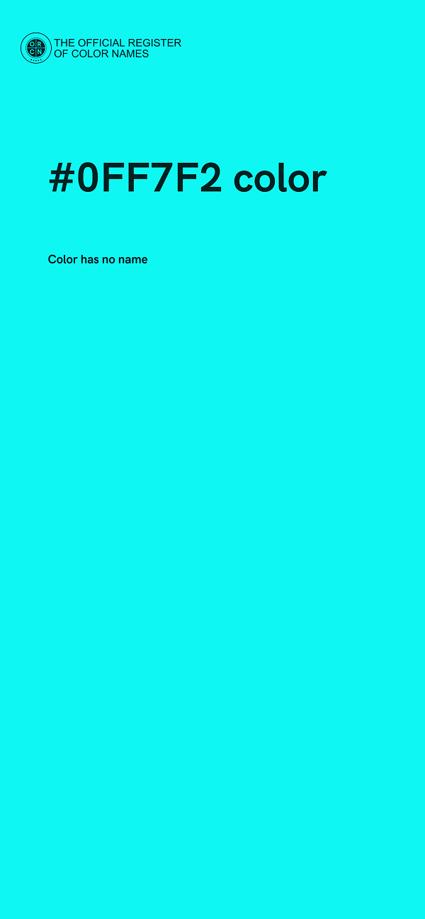 #0FF7F2 color image